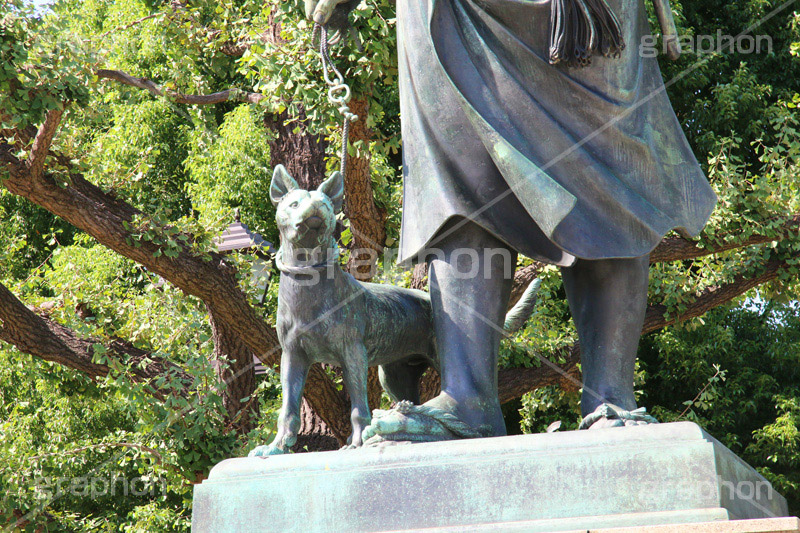 ツンではない!?薩摩犬,西郷隆盛像,西郷隆盛,西郷,銅像,モニュメント,monument,像,待ち合わせ,待合せ,上野,上野公園,公園,台東区,薩摩,薩摩犬,犬,ツン,兎狩り,武士,軍人,政治家,上野恩賜公園