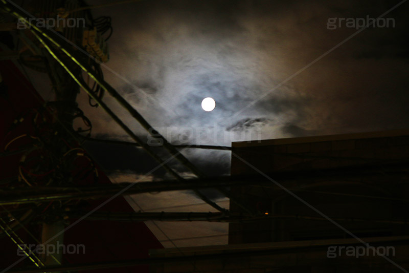 満月,月,夜空,空,雲,ムーン,ルーナ,天体,光,白色,空/天気,moon,sky