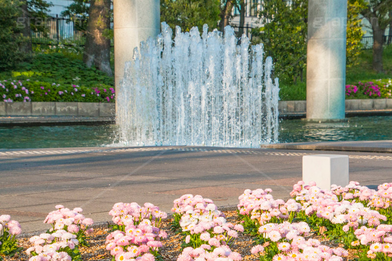 春の和田倉噴水公園,春,花,お花,フラワー,和田倉噴水公園,大手町,公園,噴水,天皇,ご成婚,記念,大噴水,flower,spring,落水施設