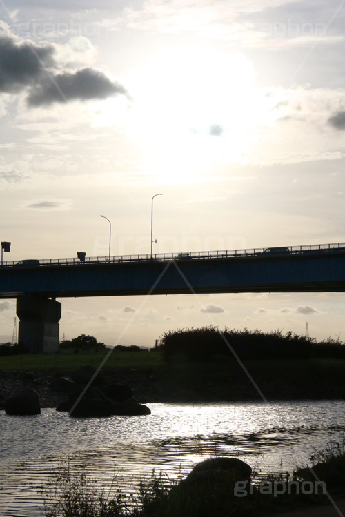 多摩川河川敷,夕焼け,夕方,夕日,河川敷,二子玉,二子玉川,玉川,にこたま,ニコタマ,世田谷区,川,河原,かわ,橋,河川,逆光,多摩川