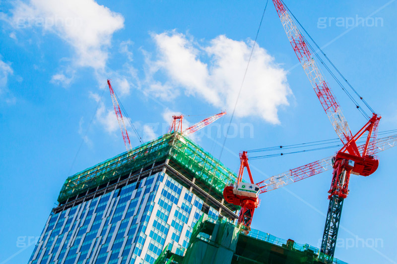 渋谷大工事,渋谷,しぶや,高層ビル,shibuya,クレーン,重機,建設,crane,building,開発,工事,都市開発,2020,名所,青空,建設,渋谷駅街区東棟,東棟,青空,渋谷ストリーム,再開発