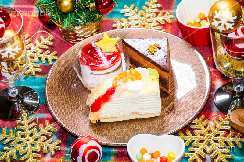 クリスマスケーキ,クリスマスパーティー,クリスマス,パーティー,CHRISTMAS,party,オーナメント,ケーキ,スイーツ,デザート,dessert,cake,winter,chocolate,strawberry,冬,チョコ,チョコレート,ストロベリー,ミルフィーユ