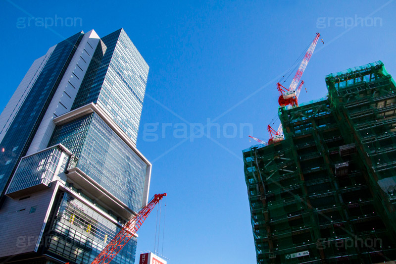 渋谷大工事,クレーン,工事,開発,建設,ヒカリエ,ひかりえ,渋谷,しぶや,ビル,商業施設,スポット,駅前,オフィス,ショッピング,買い物,青空,再開発,shibuya,japan,office,shopping