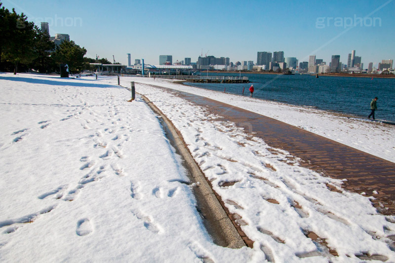 台場の残雪,雪,残雪,寒波,お台場,台場,DAIBA,東京都港区台場,東京臨海副都心,御台場,東京湾,港区,snow,winter,積もる,積雪,東京,tokyo,olympic,オリンピック