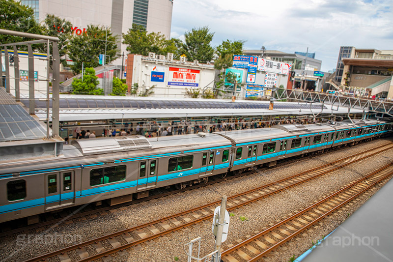 大井町駅のホーム,大井町駅,駅,JR,電車,でんしゃ,鉄道,電車待ち,電車/鉄道,駅前,大井町,train,品川区,京浜東北線,フルサイズ撮影