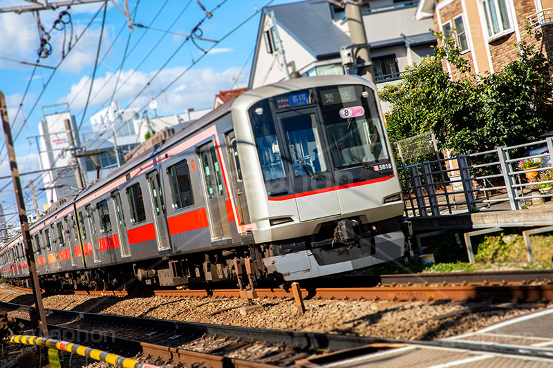 東横線,自由が丘,車両,線路,東横線,train,電車/鉄道,踏切,フルサイズ撮影