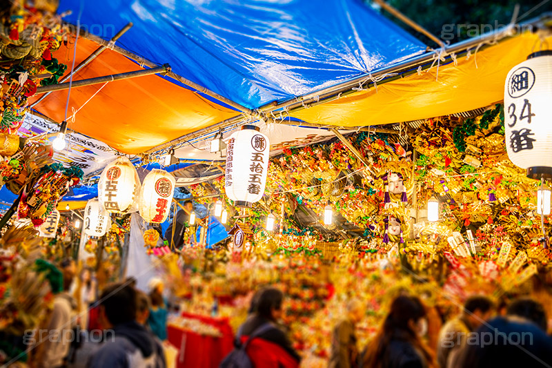 酉の市,花園神社,新宿,神社,お祭り,熊手,屋台,出店,露店,開運,商売繁盛,招福,千客万来,縁起物,ヤマトタケル,見世物小屋,新宿区,japan,フルサイズ撮影