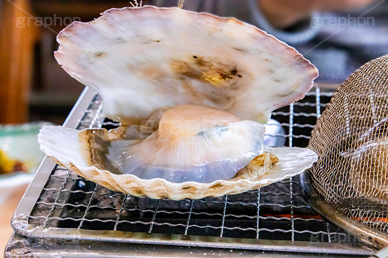 浜焼き,海鮮,シーフード,貝,甲殻類,魚介類,海の幸,焼く,漁港,郷土料理,バーベキュー,ほたて,ホタテ,帆立,貝柱,殻,二枚貝,seafood,フルサイズ撮影