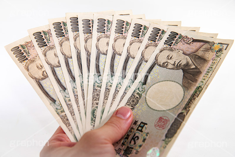 10万円,十万円,札束扇,お札勘定,お札,札,勘定,計算,お金,かね,円,日本円,マネー,金銭,日本のお金,財産,返済,貯金,借金,両替,キャッシュ,現金,1万円,一万円,経理,事務,経済,札束,給付金,money,yen