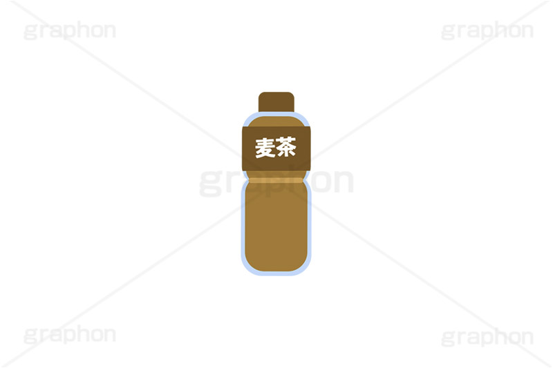 麦茶,ペットボトル,ボトル,ドリンク,お茶,ミネラル,水分補給,熱中症,対策,飲み物,飲料,500ミリリットル,500mℓ,挿絵,挿し絵,drink,bottle,illustration