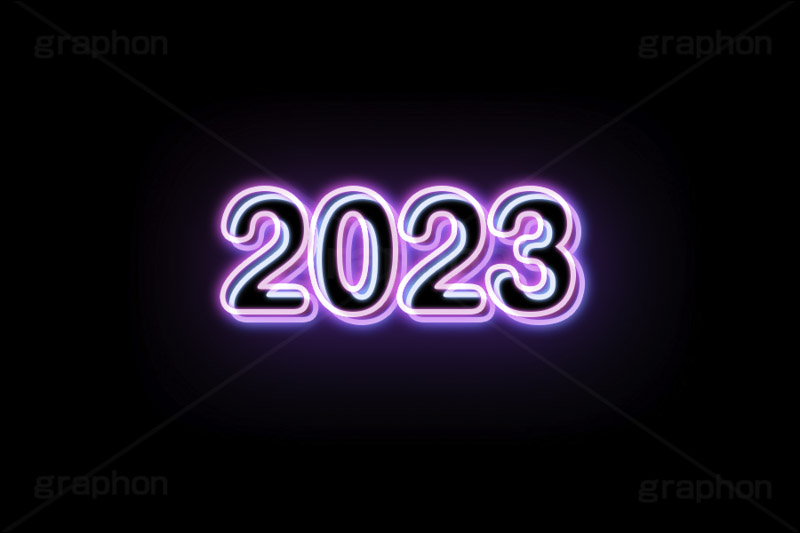 2023ネオン,ネオン,ネオン管,光,ライト,電飾,照明,発光,年号,西暦,年,文字,テキスト,neon,text,2023