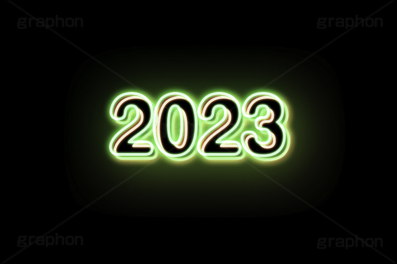 2023ネオン,ネオン,ネオン管,光,ライト,電飾,照明,発光,年号,西暦,年,文字,テキスト,neon,text,2023