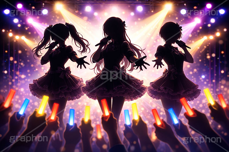 アイドル,かわいい,カワイイ,可愛い,ライブステージ,ステージ,推し,推し活,舞台,ライブ,ライヴ,コンサート,シアター,ホール,背景,照明,音楽,主役,ミュージック,ライト,スポットライト,イラスト,illustration,light,frame,hall,theater,live,stage,music