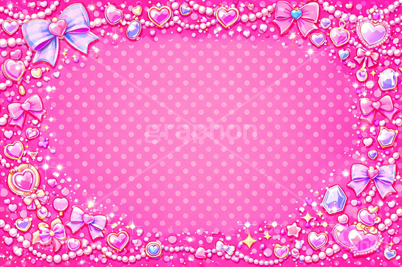 ジュエル・フレーム,ジュエル,フレーム,宝石,ジュエリー,リボン,ハート,パステル,ドット,水玉,パール,真珠,かわいい,カワイイ,キラキラ,可愛い,イラスト,illustration,japan,heart,ribbon,jewel,pearl,frame,cute