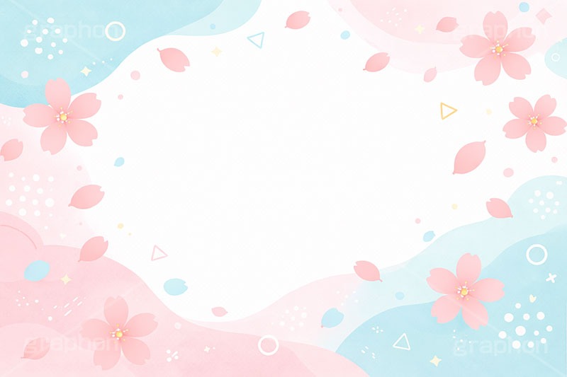 桜フレーム,桜,さくら,サクラ,花見,ブロッサム,春,花,花びら,花弁,背景,枠,フレーム,POP,ポップ,イラスト,blossom,spring,flower,frame
