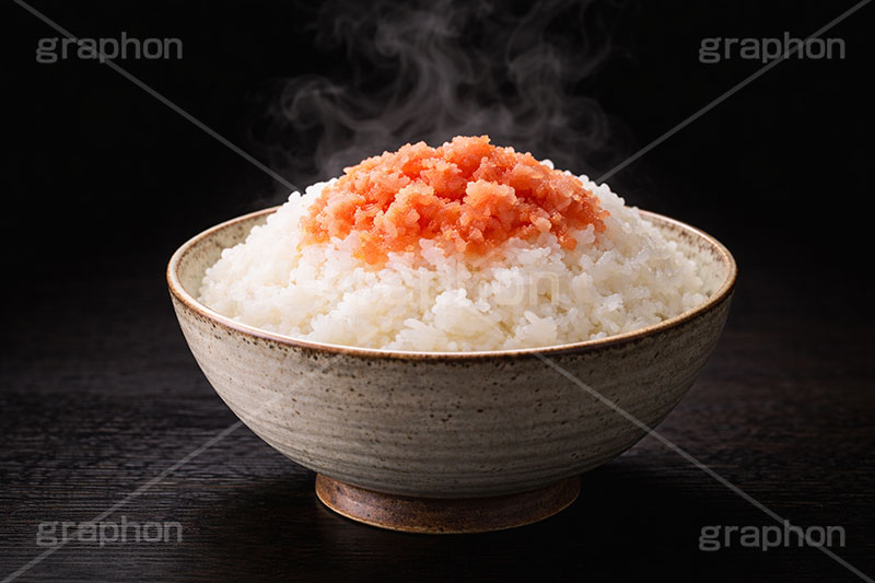 ご飯に明太子,明太子,辛子明太子,めんたい,ほぐし,ご飯のお供,あつあつ白飯,炊き立てごはん,炊き立て,炊き,米,白米,ご飯,お米,ごはん,和食,日本食,日本料理,湯気,白飯,茶碗,ちゃわん,湯気,熱々,アツアツ,あつあつ,ホクホク,ほくほく,グルメ,rice,japan,AI生成素材