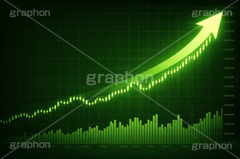 チャート上昇,チャート,株,株価,株価指数,上昇,急騰,下落,暴落,家計,積立,積み立て,投資,企業,決算,円安,仮想通貨,不動産,金利,グラフ,トレード,ローソク足,資産,金,お金,マネー,損失,NISA,経済,ニュース,記事,news,GDP,chart,graph,money,trade,AI生成素材