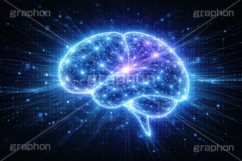 AI,発光脳,脳,発光,発光ノード,半導体,部品,基盤,電子,電流,データ,産業,ネオン,デジタル,ビッグデータ,未来,近未来,粒子,開発,解析,マトリックス,ブレーン,ニュース,記事,news,brain,GPU,digital,matrix,AI生成素材