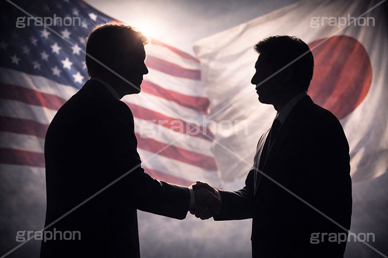 演説,記者会見,会談,握手,合意,友好,スローガン,アピール,マイク,アメリカ,アメリカ合衆国,日本,ジャパン,国旗,旗,国際,公約,宣言,発表,政治,首相,首脳,大統領,代表,経済,選挙,政権,速報,支持率,政策,政権交代,外交,人物,男性,男,シルエット,silhouette,government,policies,mic,president,flag,country,america,japan,AI生成素材