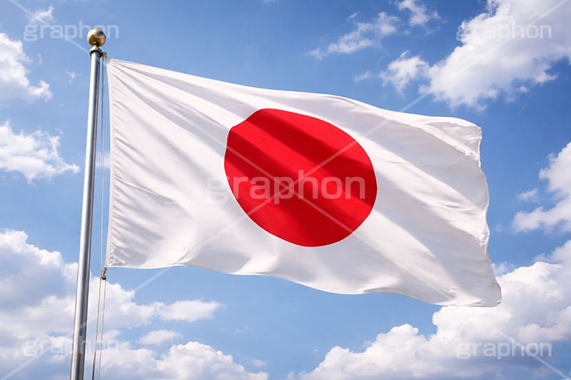 日本の国旗,日本,ジャパン,国旗,旗,国際,国,象徴,なびく,シンボル,マーク,青空,宣言,政治,首相,首脳,大統領,経済,選挙,president,flag,country,japan,AI生成素材
