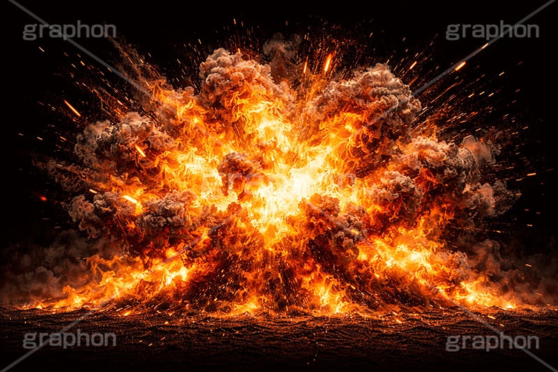 大爆発,爆発,火,炎,破裂,砕,破壊,壊れる,爆風,煙,光,テクスチャ,テクスチャ―,クール,かっこいい,怒り,ストレス,バトル,battle,texture,cool,stress,fire,explosion,flame,AI生成素材