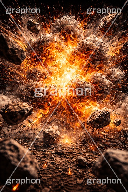 大爆発,爆発,火,炎,破裂,砕,破壊,壊れる,爆風,煙,光,テクスチャ,テクスチャ―,クール,かっこいい,怒り,ストレス,バトル,battle,texture,cool,stress,fire,explosion,flame,AI生成素材