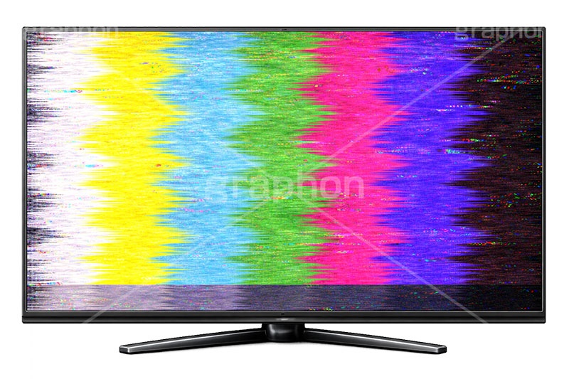 故障したテレビ,テレビ,モニタ,モニター,ディスプレイ,カラーバー,ノイズ,グリッジノイズ,不具合,故障,エラー,バグ,荒れ,砂嵐,カラー,バー,液晶,画面,TV,テレビ,放送,メンテナンス,アナログ,デジタル,信号,記録,放送事故,夜中,テスト,送信,映像,動画,実況,配信,編集,色,television,test,color,analog,digital,noise,monitor,display,television,AI生成素材