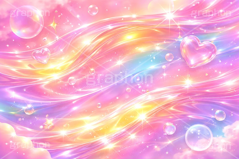 ポップ背景,メルヘン,ゆめかわいい,夢,流線,ポップ柄,ポップ,キラキラ,泡,シャボン玉,しゃぼん玉,虹,にじ,レインボー,柄,キュート,パステル,ライン,かわいい,可愛い,丸,星,スター,ドット,落書き,背景,POP,dot,pattern,star,pastel,bubble,rainbow,AI生成素材