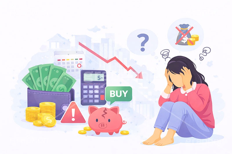 お金の悩み,不安,資産運用,資産,金,お金,マネー,チャート上昇,チャート,コイン,通貨,株,株価,株価指数,上昇,急騰,下落,暴落,家計,積立,積み立て,投資,企業,決算,円安,仮想通貨,不動産,金利,グラフ,トレード,ローソク足,損失,ニュース,記事,人物,男性,news,NISA,経済,GDP,chart,graph,money,trade,coin,AI生成素材