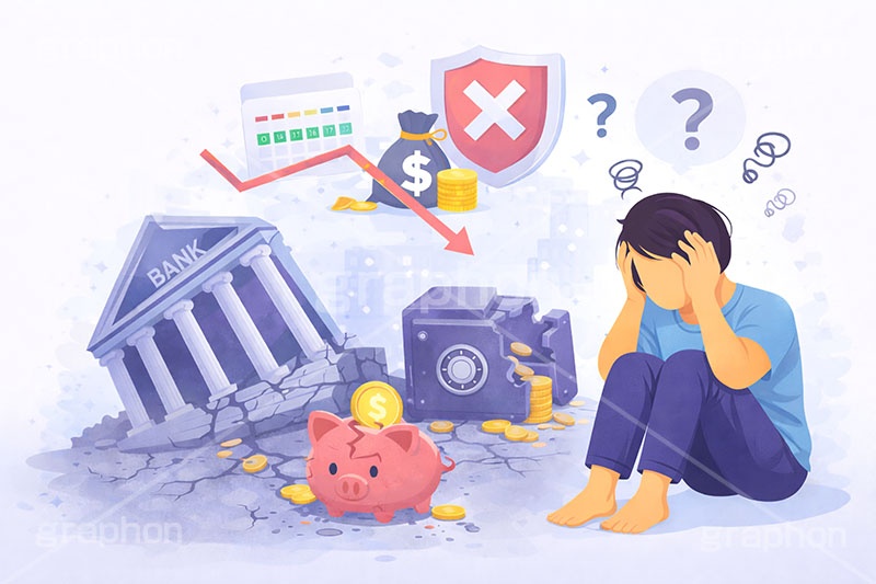 家計,貯金,銀行,積立,積み立て,投資,お金の悩み,不安,資産運用,資産,金,お金,マネー,チャート上昇,チャート,コイン,通貨,株,株価,株価指数,上昇,急騰,下落,暴落,企業,決算,円安,仮想通貨,不動産,金利,グラフ,トレード,ローソク足,損失,ニュース,記事,金庫,貯金箱,人物,男性,news,NISA,経済,GDP,chart,graph,money,trade,coin,bank,AI生成素材