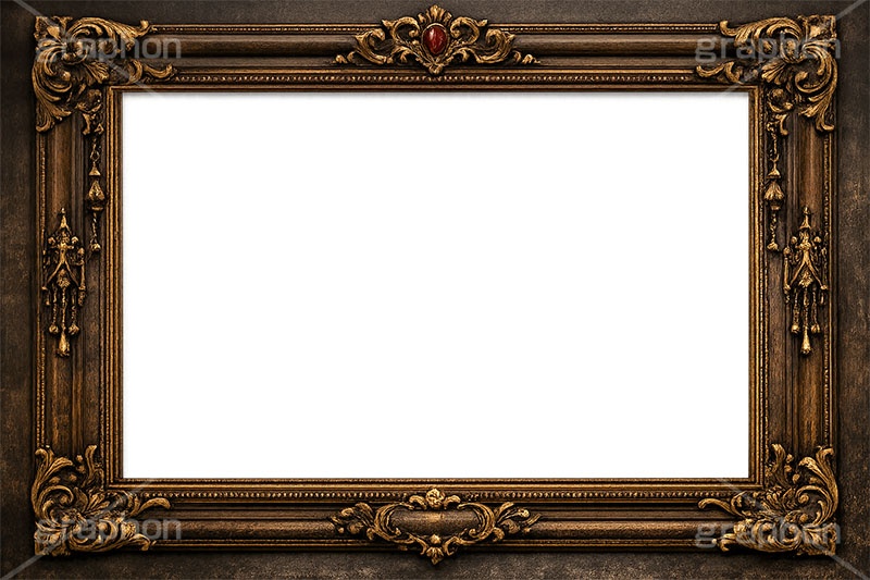 絵画の額縁,額縁,額,額ブチ,絵画,西洋,洋館,高貴,フレーム,frame,AI生成素材