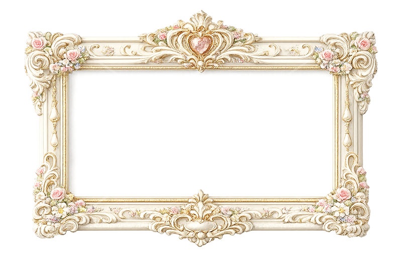 絵画の額縁,額縁,額,額ブチ,絵画,西洋,洋館,高貴,フレーム,frame,AI生成素材