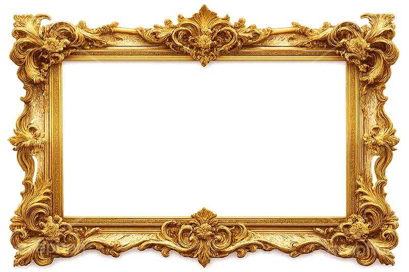 絵画の額縁,額縁,額,額ブチ,絵画,西洋,洋館,高貴,フレーム,frame,AI生成素材