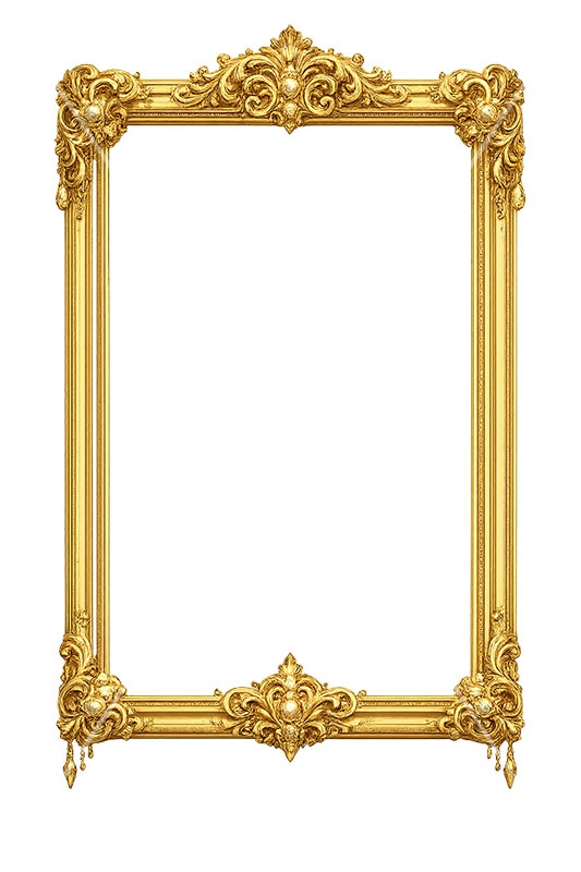 絵画の額縁,額縁,額,額ブチ,絵画,西洋,洋館,高貴,フレーム,frame,AI生成素材