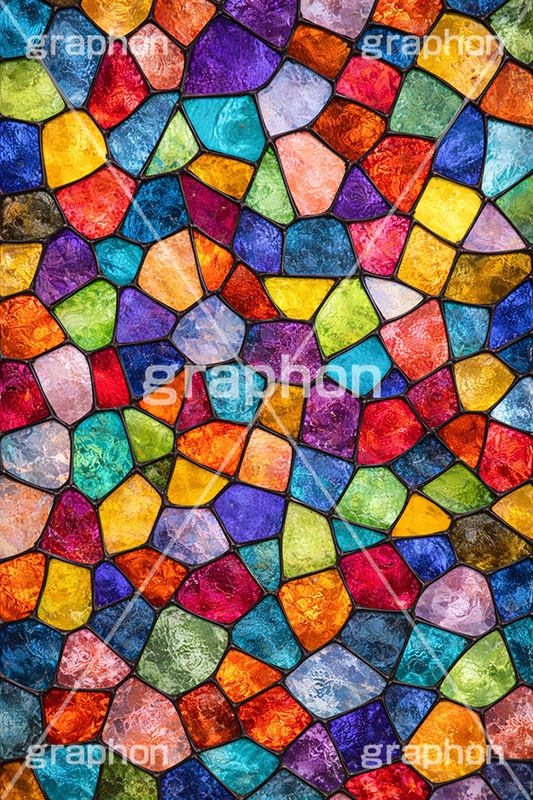 ステンドグラス,ガラス,色ガラス,色とりどり,カラフル,鉛,ハンダ,テクスチャー,テクスチャ,西洋,教会,texture,glass,colorful,AI生成素材