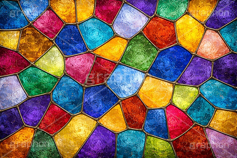 ステンドグラス,ガラス,色ガラス,色とりどり,カラフル,鉛,ハンダ,テクスチャー,テクスチャ,西洋,教会,texture,glass,colorful,AI生成素材