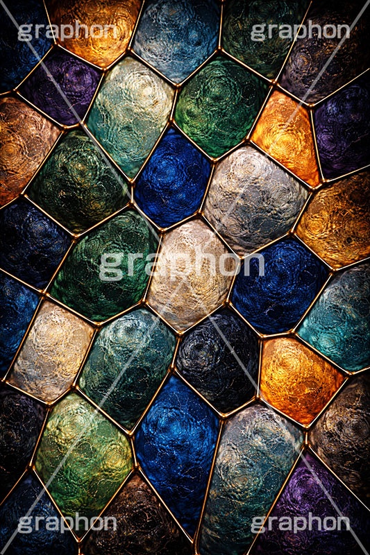 ステンドグラス,ガラス,色ガラス,鉛,ハンダ,クール,渋い,テクスチャー,テクスチャ,西洋,教会,texture,glass,AI生成素材