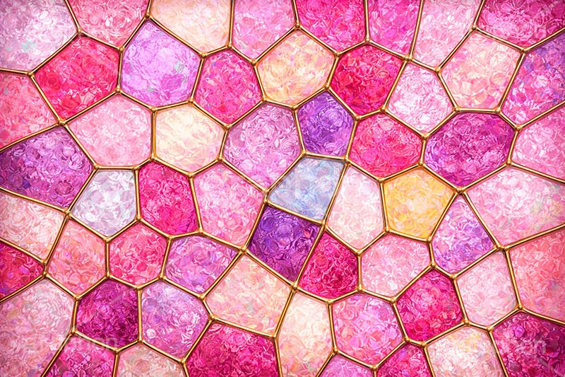 ステンドグラス,ガラス,色ガラス,鉛,ハンダ,ピンク,ガーリー,可愛い,かわいい,カワイイ,ポップ,テクスチャー,テクスチャ,西洋,教会,texture,glass,cute,AI生成素材