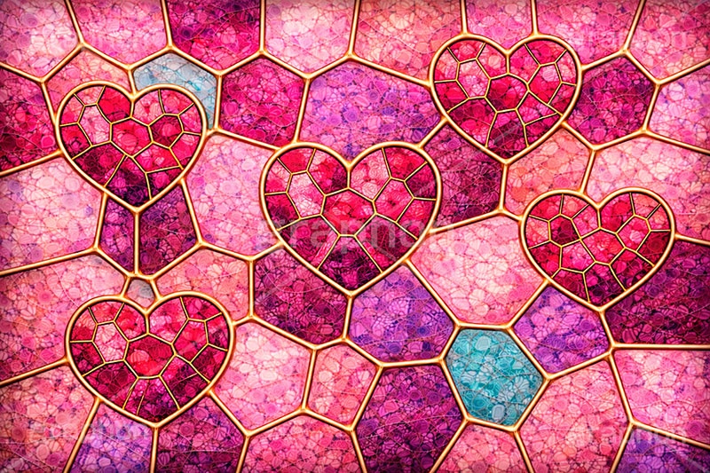 ステンドグラス,ガラス,色ガラス,鉛,ハンダ,ピンク,ガーリー,可愛い,かわいい,カワイイ,ポップ,テクスチャー,テクスチャ,西洋,教会,texture,glass,cute,AI生成素材