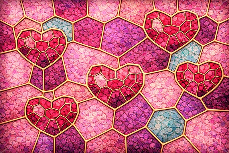 ステンドグラス,ガラス,色ガラス,鉛,ハンダ,ピンク,ガーリー,可愛い,かわいい,カワイイ,ポップ,テクスチャー,テクスチャ,西洋,教会,texture,glass,cute,AI生成素材