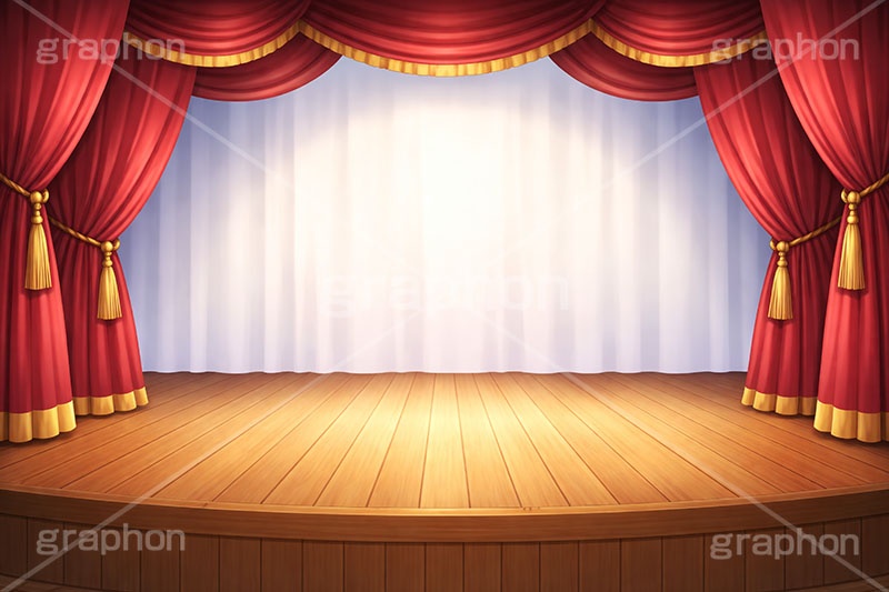 舞台幕,ステージ幕,舞台,ステージ,幕,カーテン,緞帳,暗幕,表彰,ライブ,ライヴ,ランキング,体育館,床,シアター,ホール,枠,背景,フレーム,照明,ライト,スポットライト,主役,イラスト,illustration,light,frame,hall,theater,live,curtain,stage