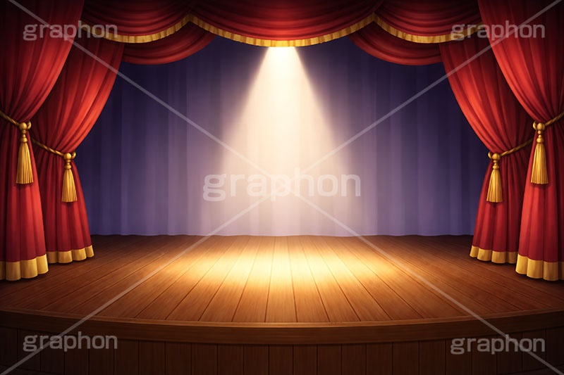 舞台幕,ステージ幕,舞台,ステージ,幕,カーテン,緞帳,暗幕,表彰,ライブ,ライヴ,ランキング,体育館,床,シアター,ホール,枠,背景,フレーム,照明,ライト,スポットライト,主役,イラスト,illustration,light,frame,hall,theater,live,curtain,stage