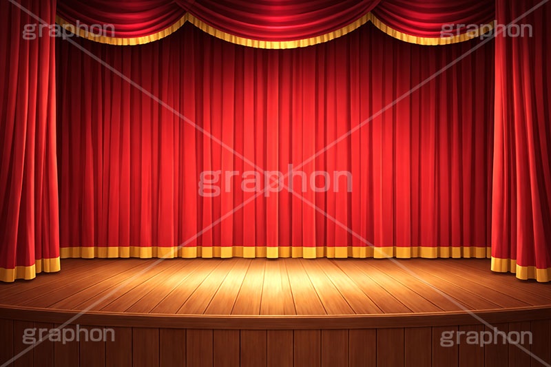 舞台幕,ステージ幕,舞台,ステージ,幕,カーテン,緞帳,暗幕,表彰,ライブ,ライヴ,ランキング,体育館,床,シアター,ホール,枠,背景,フレーム,照明,ライト,スポットライト,主役,イラスト,illustration,light,frame,hall,theater,live,curtain,stage