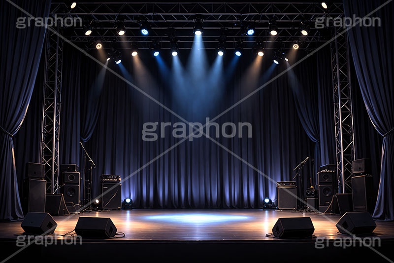 舞台幕,ステージ幕,舞台,ステージ,幕,カーテン,緞帳,暗幕,表彰,ライブ,ライヴ,ランキング,体育館,床,シアター,ホール,枠,背景,フレーム,スピーカー,アンプ,照明,ライト,スポットライト,主役,イラスト,illustration,light,frame,hall,theater,live,curtain,stage