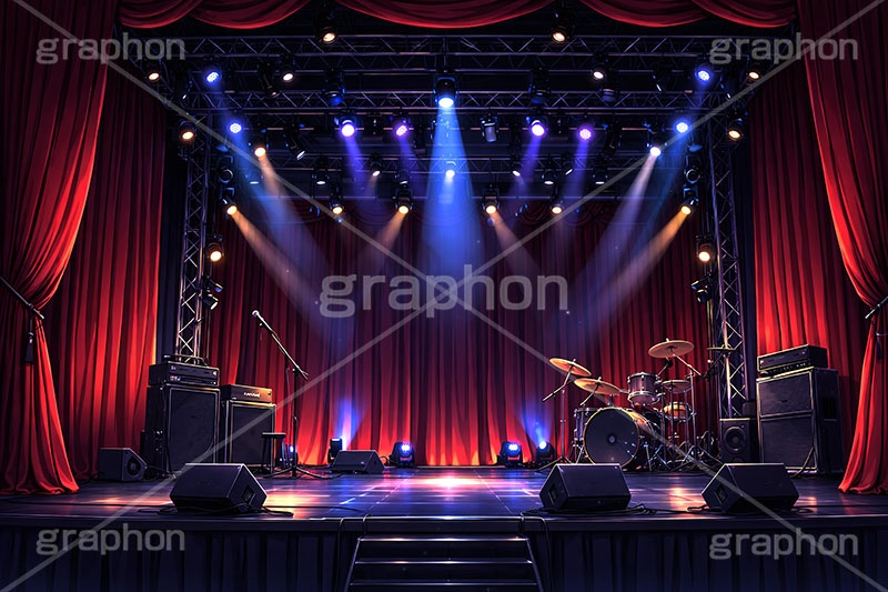 舞台幕,ステージ幕,舞台,ステージ,幕,カーテン,緞帳,暗幕,表彰,ライブ,ライヴ,ランキング,床,シアター,ホール,枠,背景,フレーム,スピーカー,アンプ,照明,ライト,スポットライト,主役,イラスト,illustration,light,frame,hall,theater,live,curtain,stage