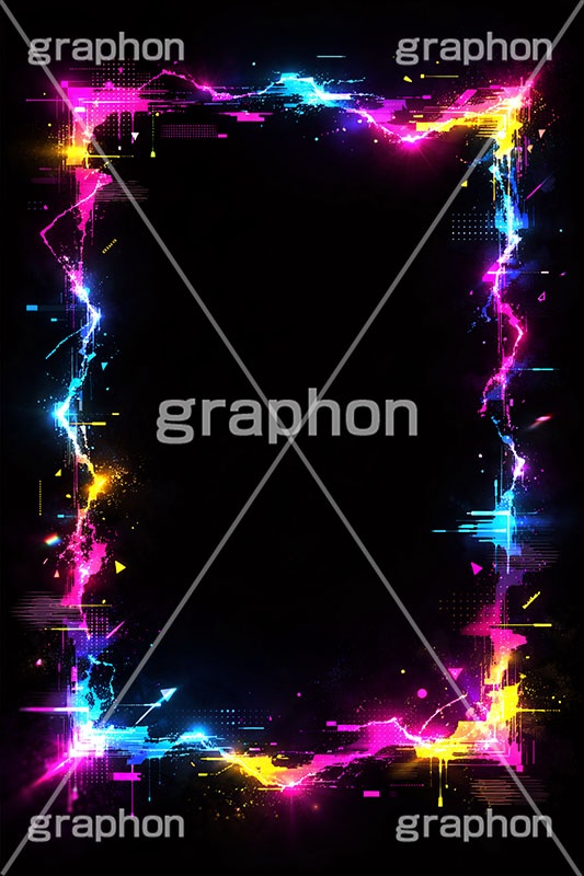 ノイズフレーム,ノイズ,グリッジノイズ,グリッヂノイズ,デジタル,電脳,ネオン,ネオン管,光,ライト,電飾,照明,発光,フレーム,icon,mark,neon,noise,frame,digital,AI生成素材