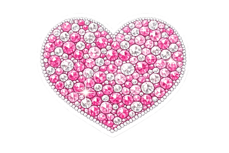 デコステッカー,ステッカー,シール,ラインストーン,推し活,うちわ,デコ,デコレーション,宝石,ジュエル,ハート,heart,decoration,sticker,jewel,AI生成素材