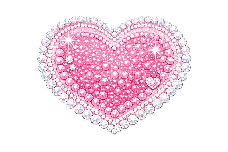 デコステッカー,ステッカー,シール,推し活,うちわ,デコ,デコレーション,宝石,ジュエル,ハート,heart,decoration,sticker,jewel,AI生成素材