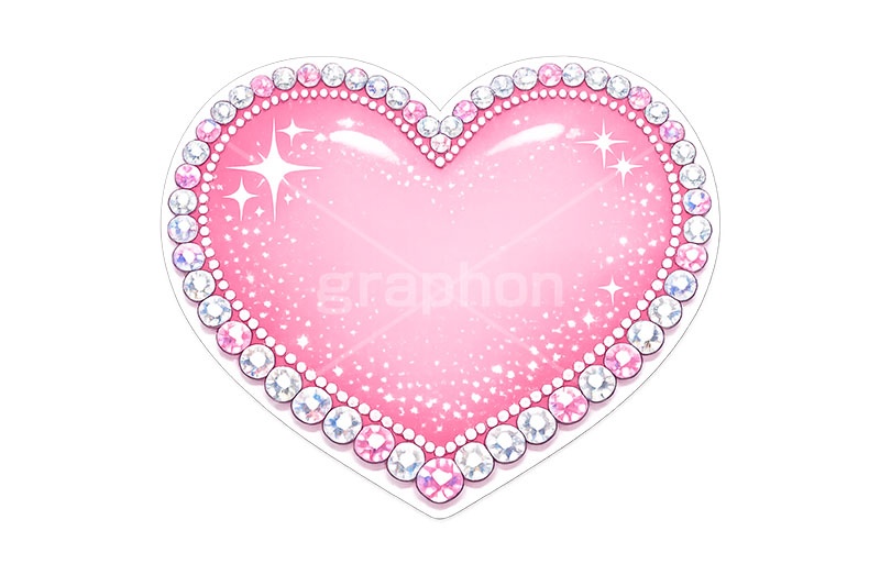 デコステッカー,ステッカー,シール,推し活,うちわ,デコ,デコレーション,宝石,ジュエル,ハート,heart,decoration,sticker,jewel,AI生成素材