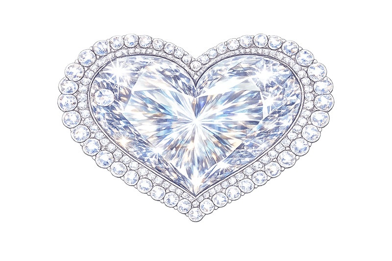 デコステッカー,ステッカー,シール,推し活,うちわ,デコ,デコレーション,宝石,ジュエル,ダイヤ,ダイヤモンド,ハート,diamond,heart,decoration,sticker,jewel,AI生成素材